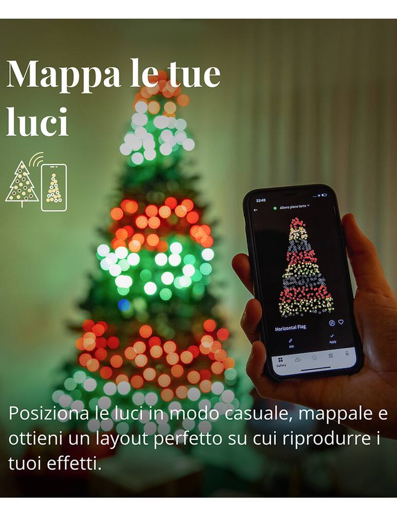 rinascente Twinkly Dots Stringa 250 Led 16 Mil. di Colori/ Bianco Caldo II Gen. - Multicolor