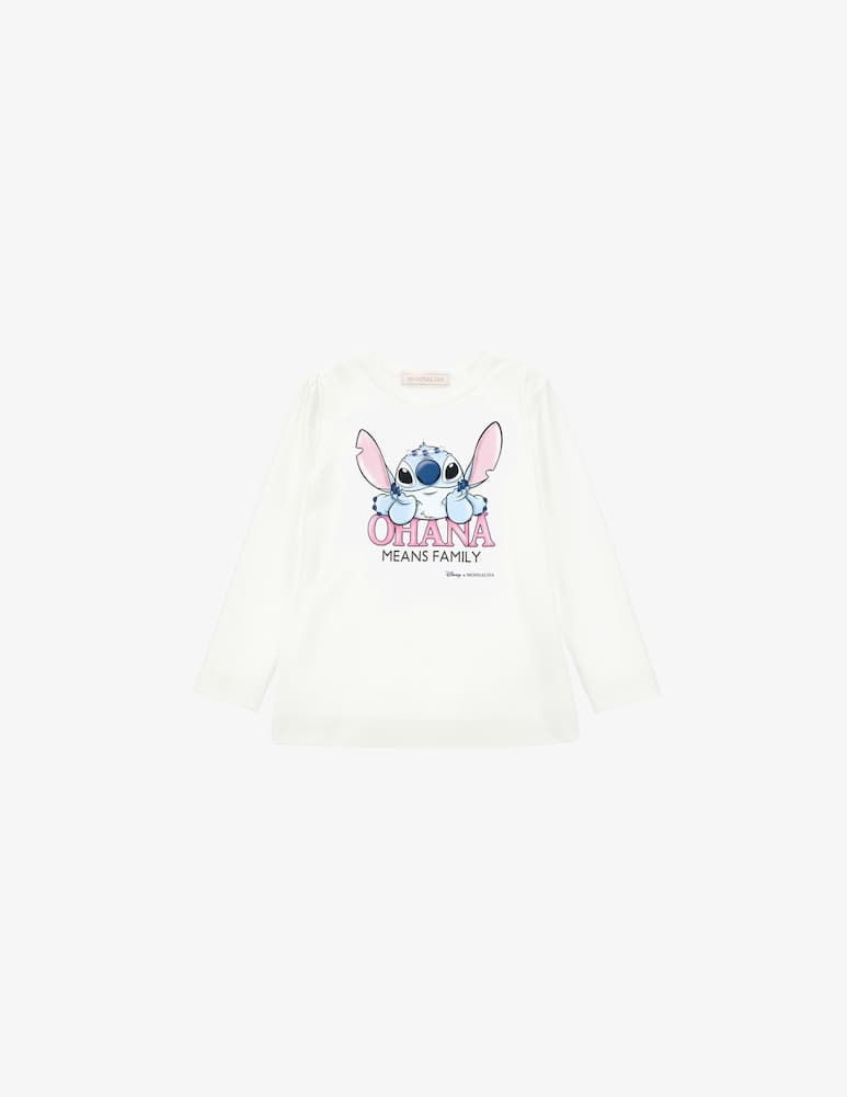rinascente Monnalisa Stitch ohana jersey t-shirt