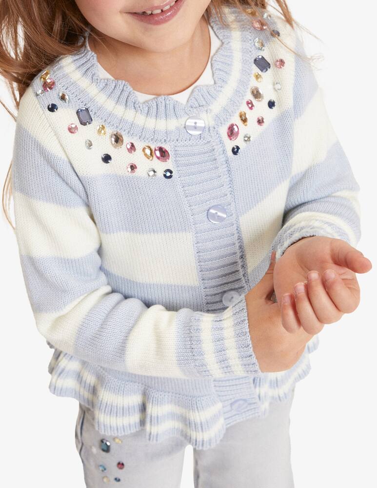 rinascente Monnalisa Striped wool blend cardigan