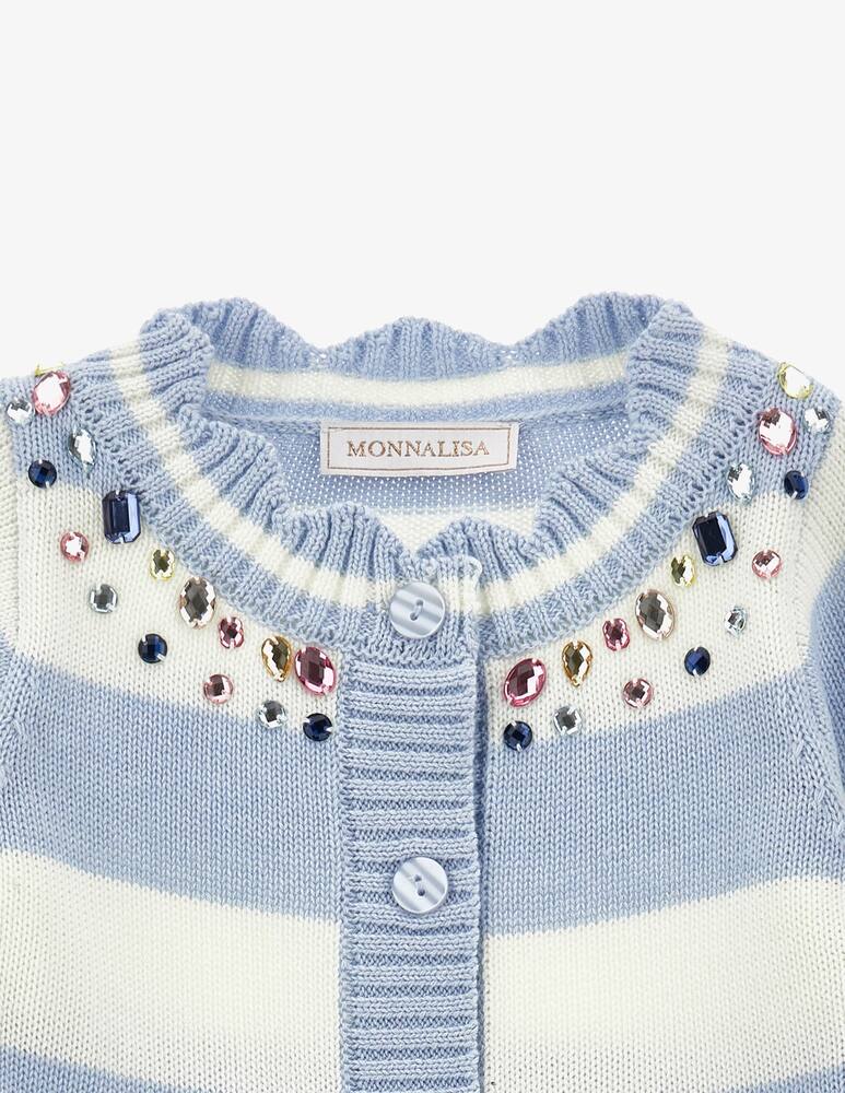 rinascente Monnalisa Striped wool blend cardigan