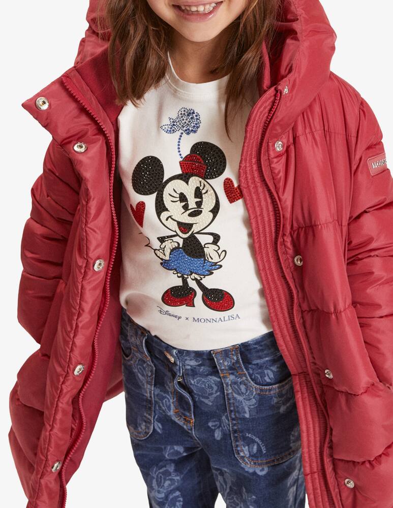 rinascente Monnalisa T-shirt a manica lugna con strass Minnie