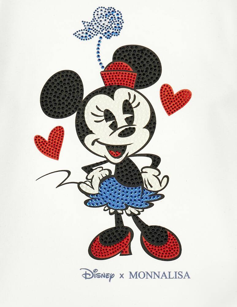 rinascente Monnalisa T-shirt a manica lugna con strass Minnie