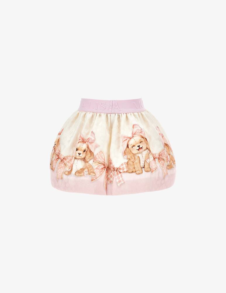 rinascente Monnalisa Puppy print skirt