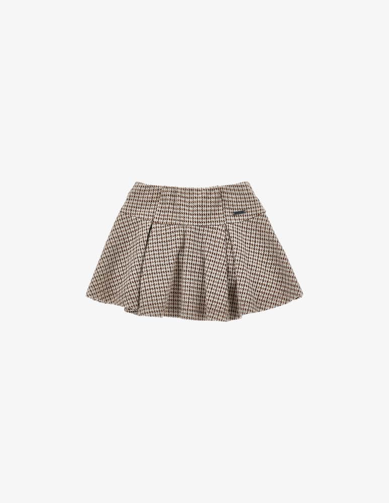rinascente Monnalisa Houndstooth pleated skirt