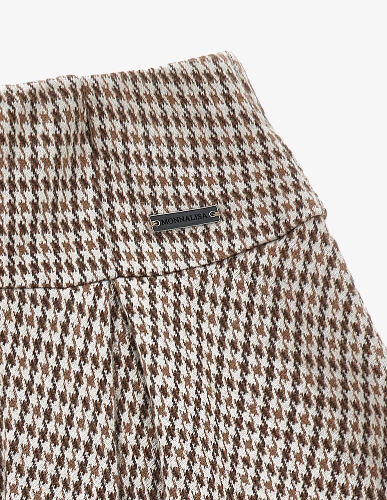 rinascente Monnalisa Houndstooth pleated skirt