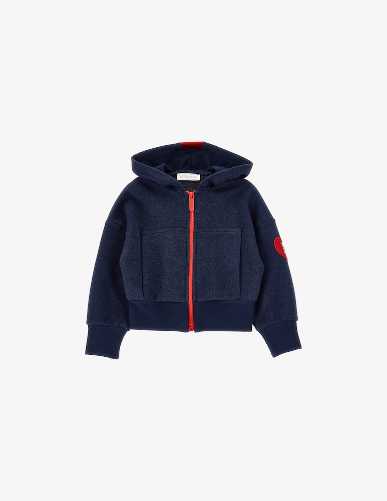 rinascente Monnalisa Felpa aperta cotone con cappuccio