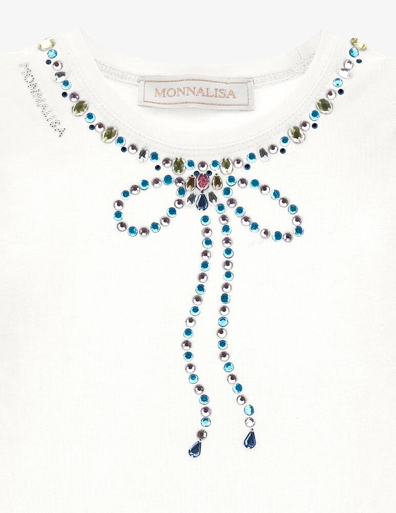 rinascente Monnalisa Crystal embellishment t-shirt