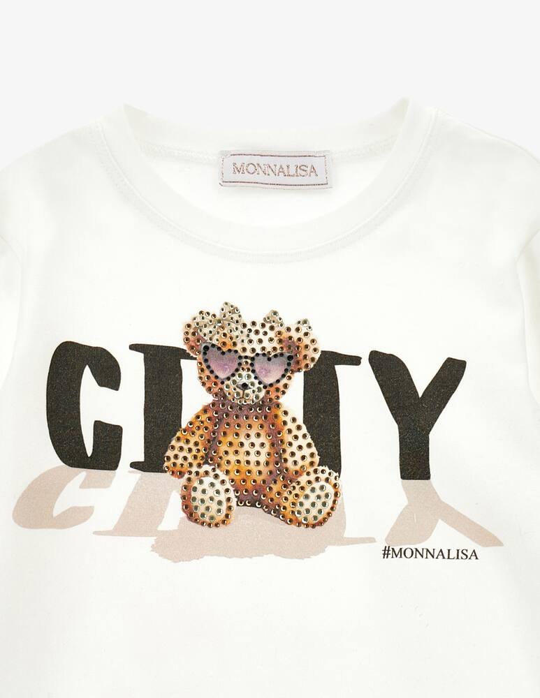 Monnalisa Teddy long sleeved t-shirt - picture 4 Monnalisa Teddy long sleeved t-shirt - picture 4