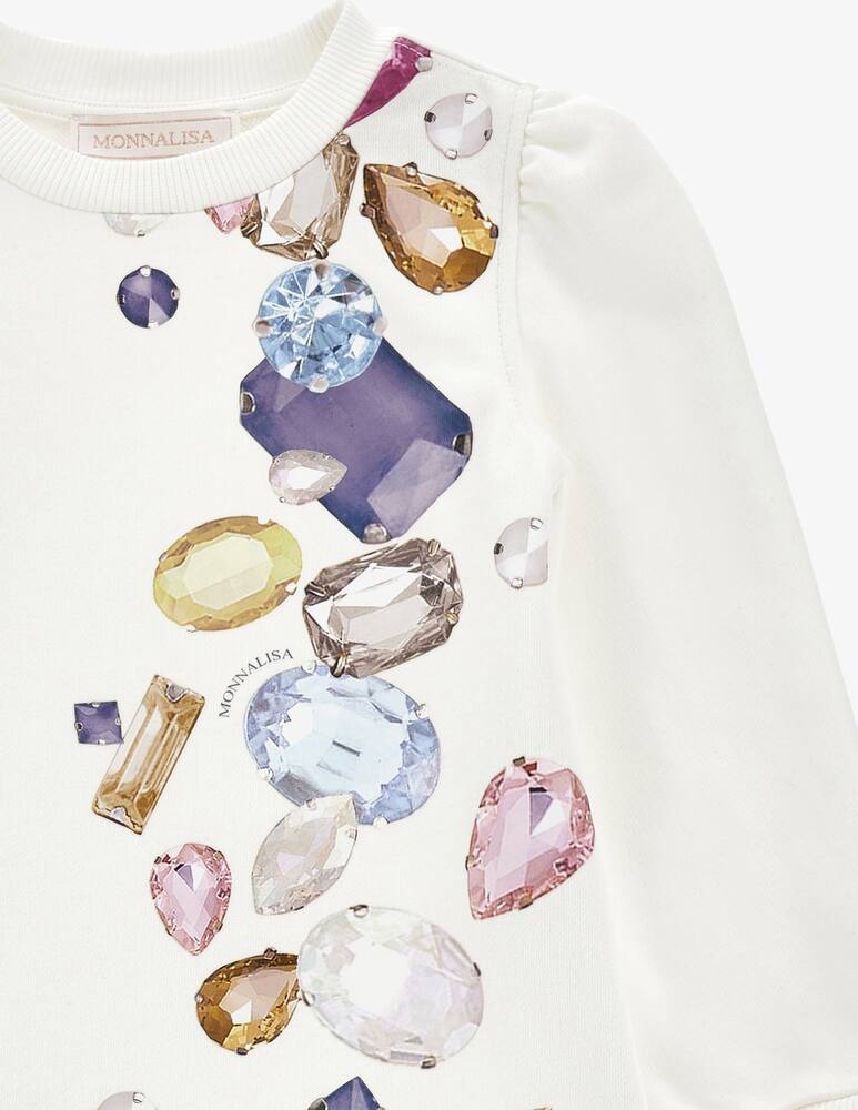rinascente Monnalisa Gemstone print cotton dress