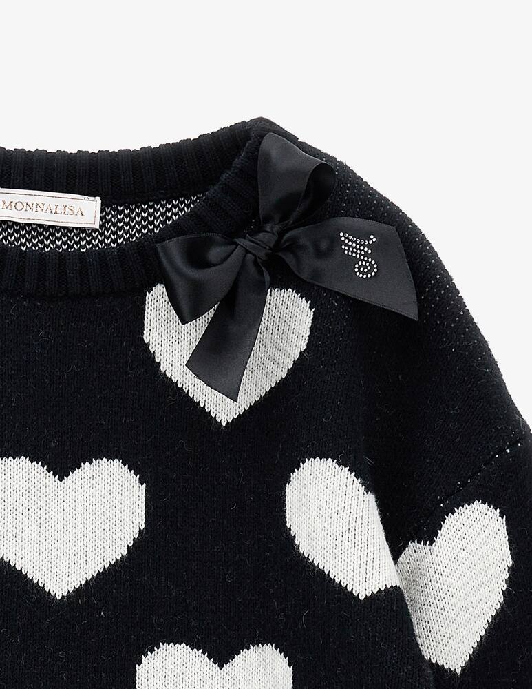 rinascente Monnalisa Maglione cuori in cotone lana