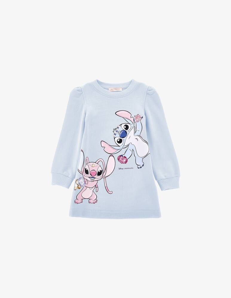 Monnalisa Stitch print sweatshirt dress - picture 1
