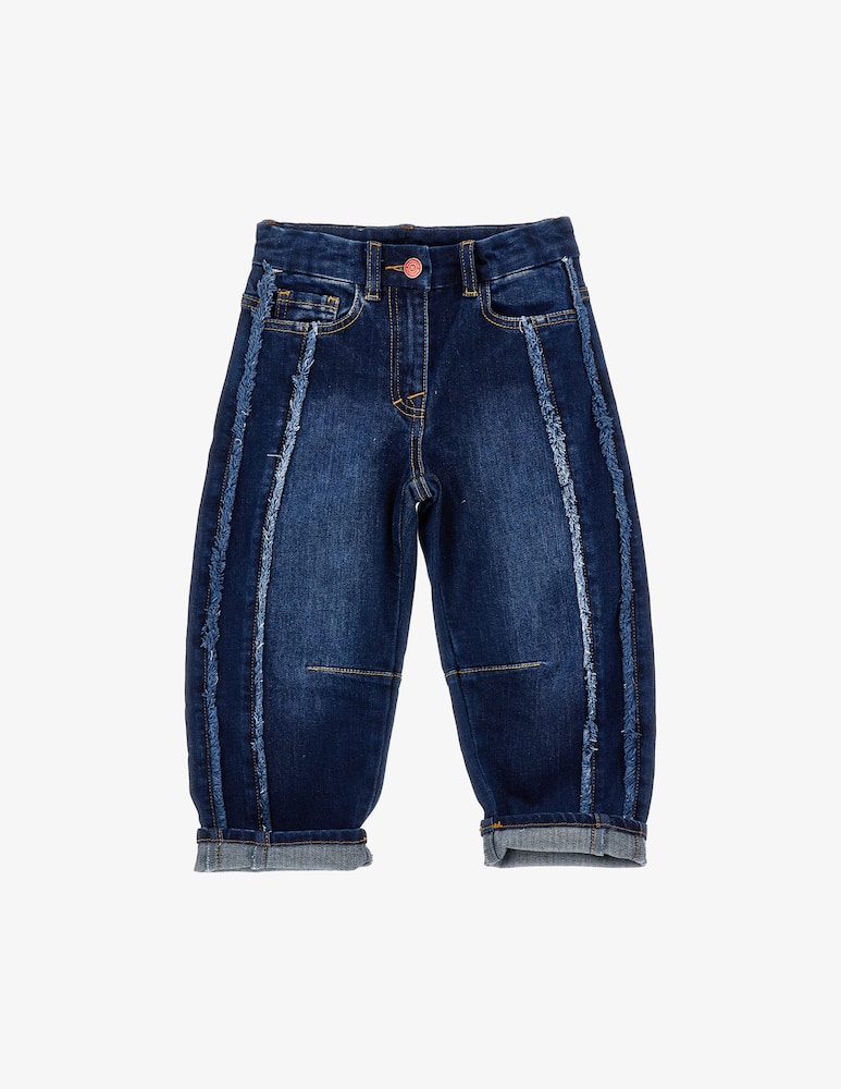 Monnalisa Denim patchwork jeans - picture 1 Monnalisa Denim patchwork jeans - picture 1