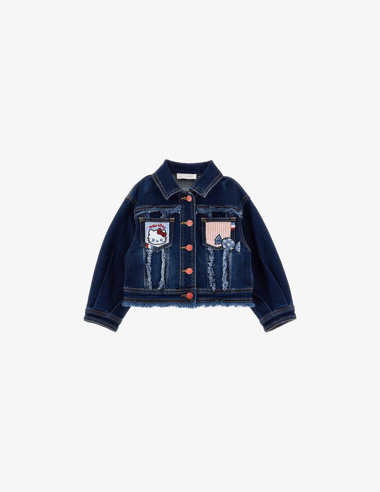 Monnalisa Patchwork denim jacket Hello Kitty - picture 1 Monnalisa Patchwork denim jacket Hello Kitty - picture 1