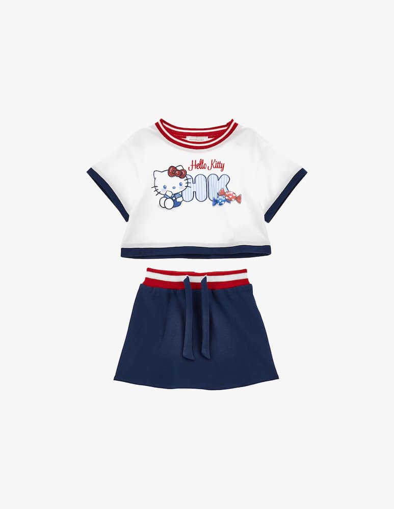 Monnalisa Hello Kitty t-shirt and skirt set - picture 1 Monnalisa Hello Kitty t-shirt and skirt set - picture 1