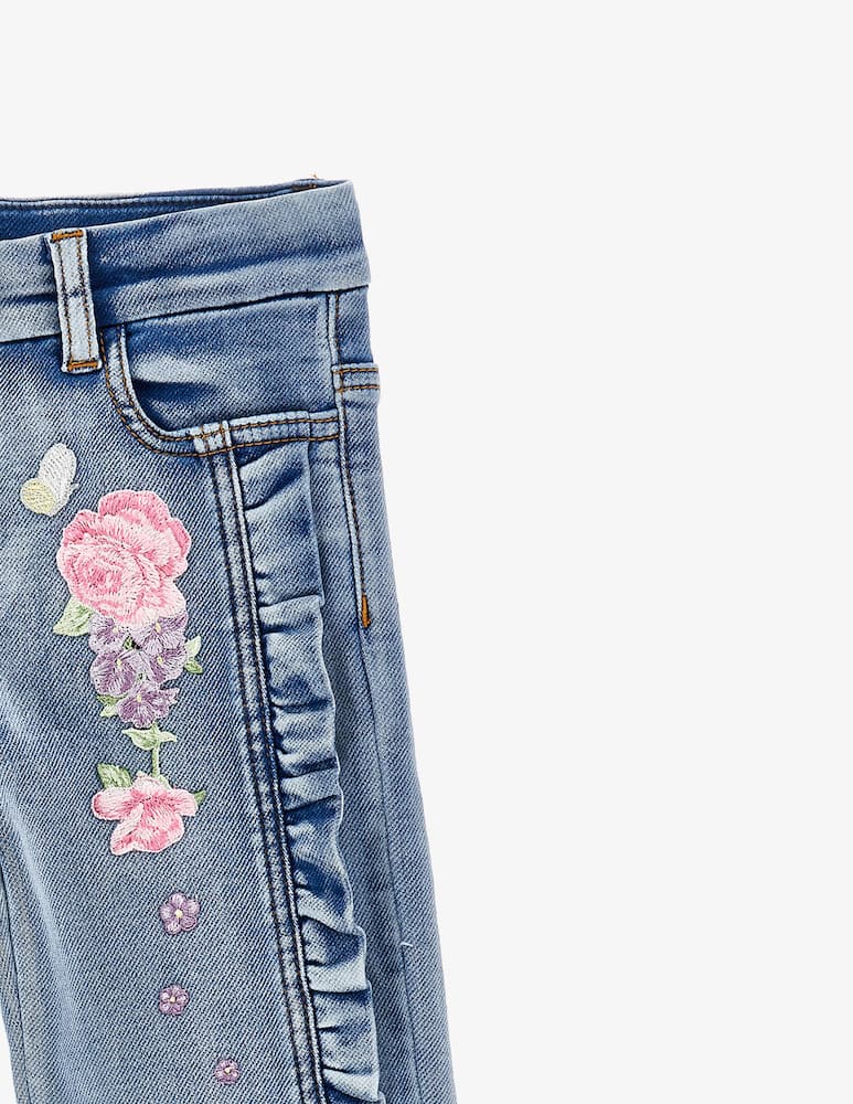 rinascente Monnalisa Floral embroidered jeans