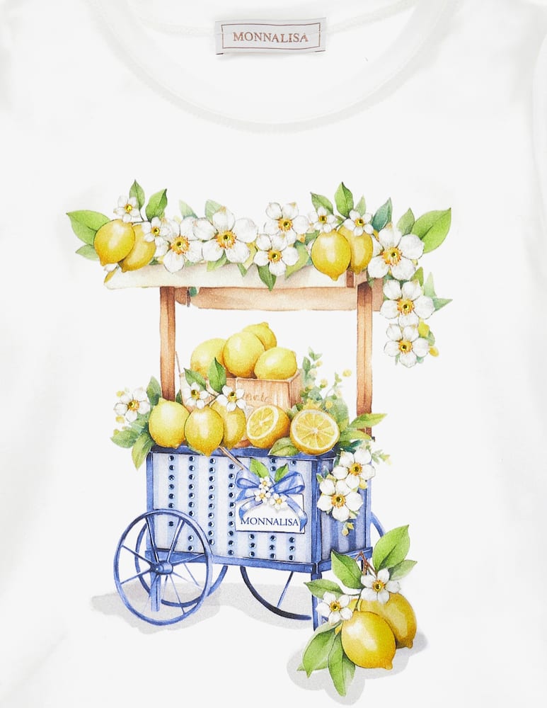 rinascente Monnalisa Lemon cart print t-shirt