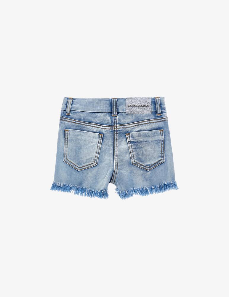 rinascente Monnalisa Trilli embroidered denim shorts