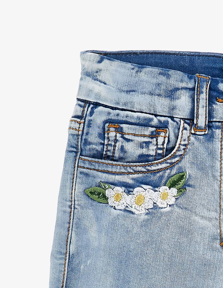 rinascente Monnalisa Trilli embroidered denim shorts