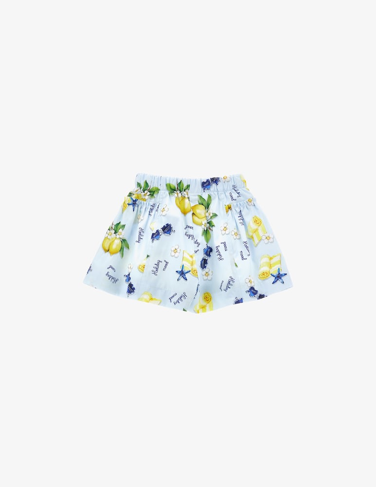 rinascente Monnalisa Holiday print poplin shorts