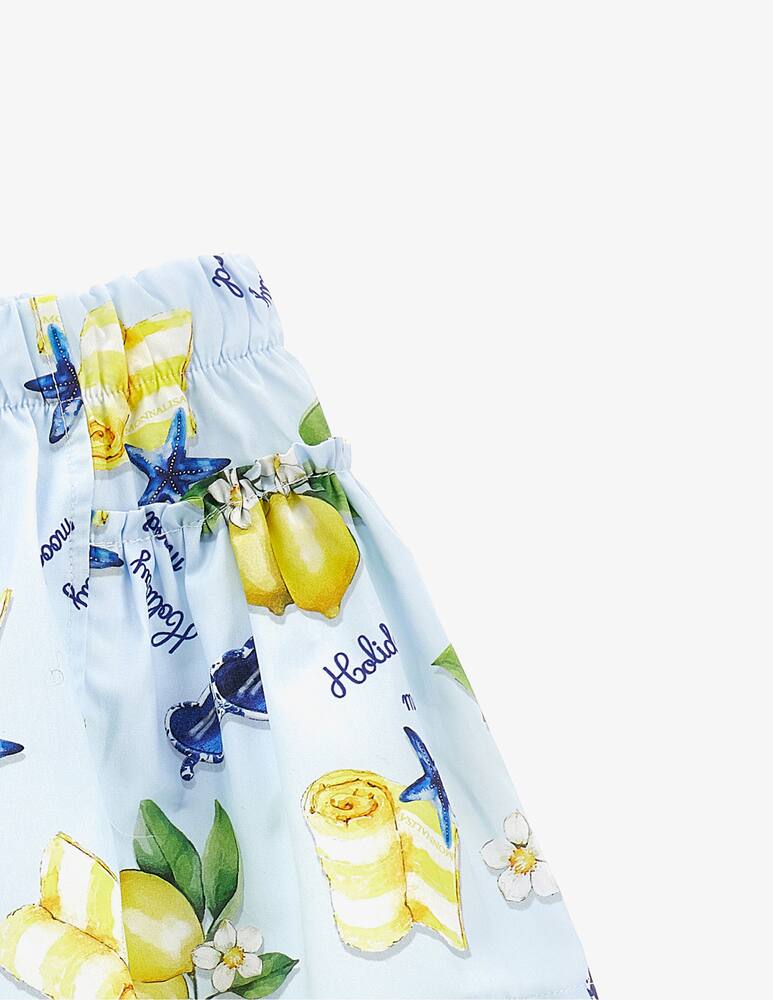 rinascente Monnalisa Holiday print poplin shorts