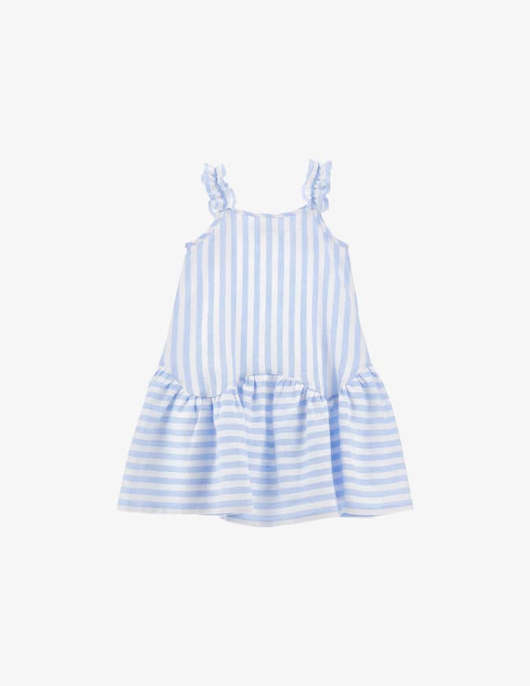 rinascente Monnalisa Abito a righe in lino viscosa