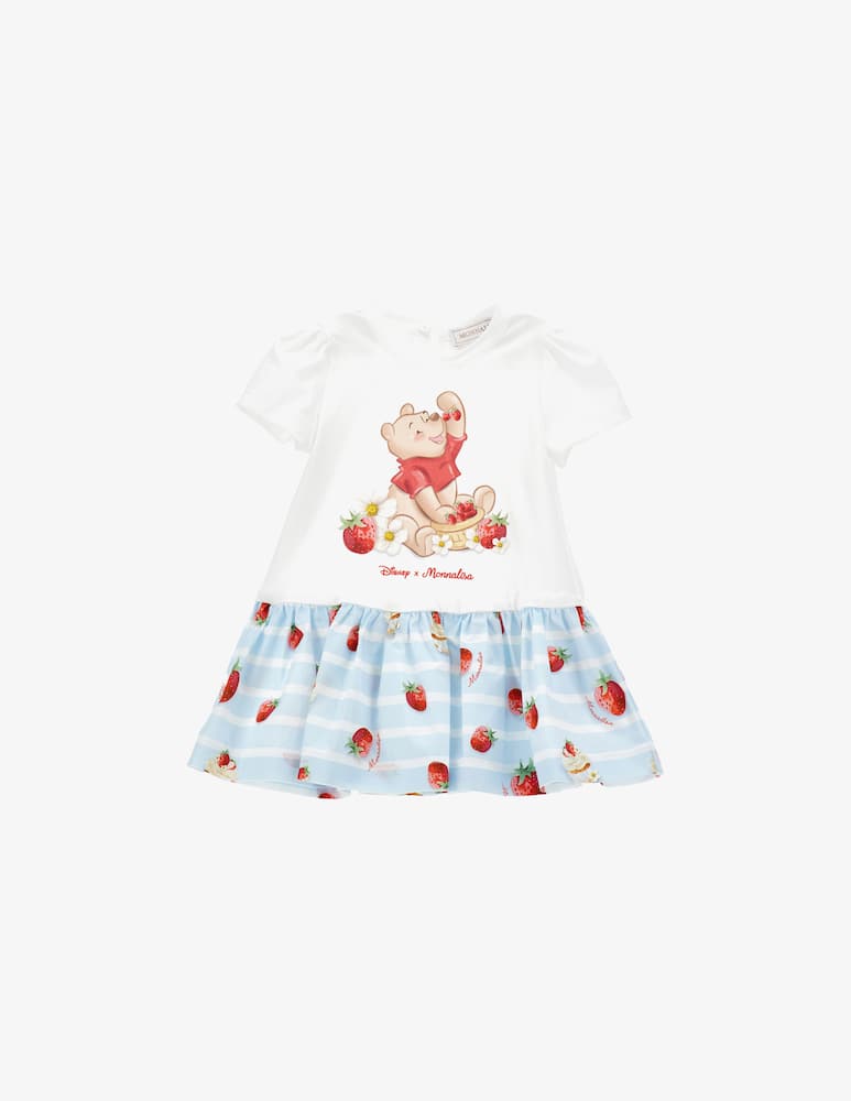 rinascente Monnalisa Pooh strawberry jersey dress