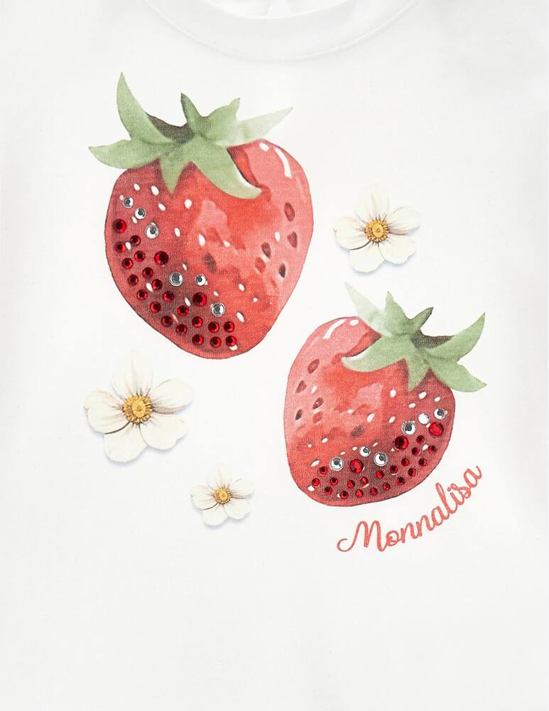 Monnalisa T-shirt manica palloncino fragole - immagine 3 Monnalisa T-shirt manica palloncino fragole - immagine 3