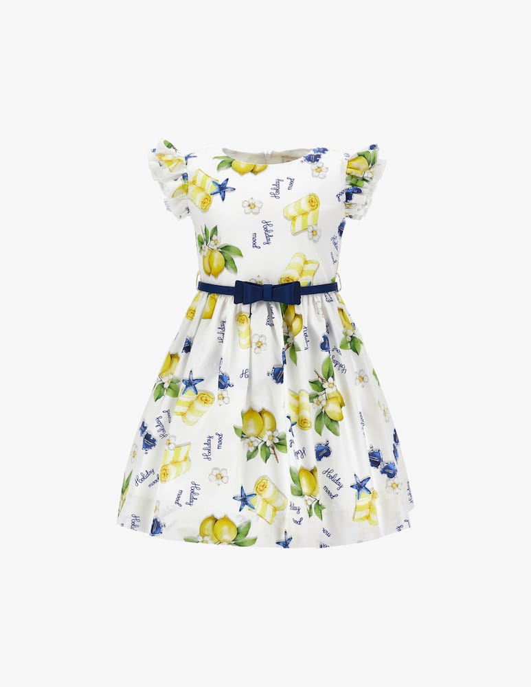 rinascente Monnalisa Lemonade poplin dress