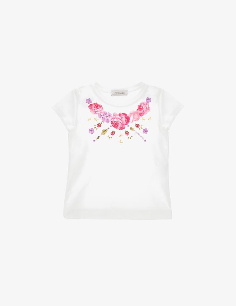 Monnalisa T-shirt in jersey con fiori - immagine 1 Monnalisa T-shirt in jersey con fiori - immagine 1