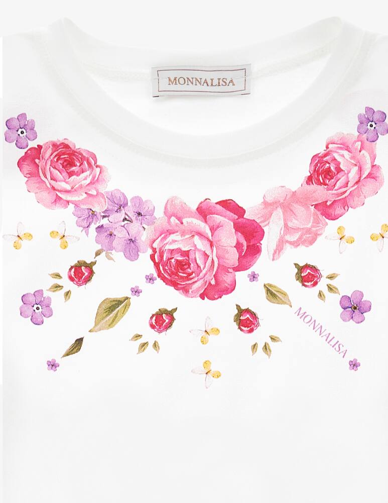 Monnalisa T-shirt in jersey con fiori - immagine 3 Monnalisa T-shirt in jersey con fiori - immagine 3
