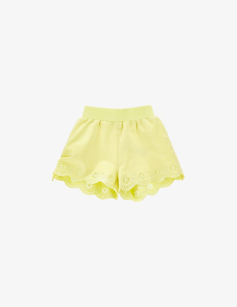 rinascente Monnalisa Shorts felpa con ricamo laser