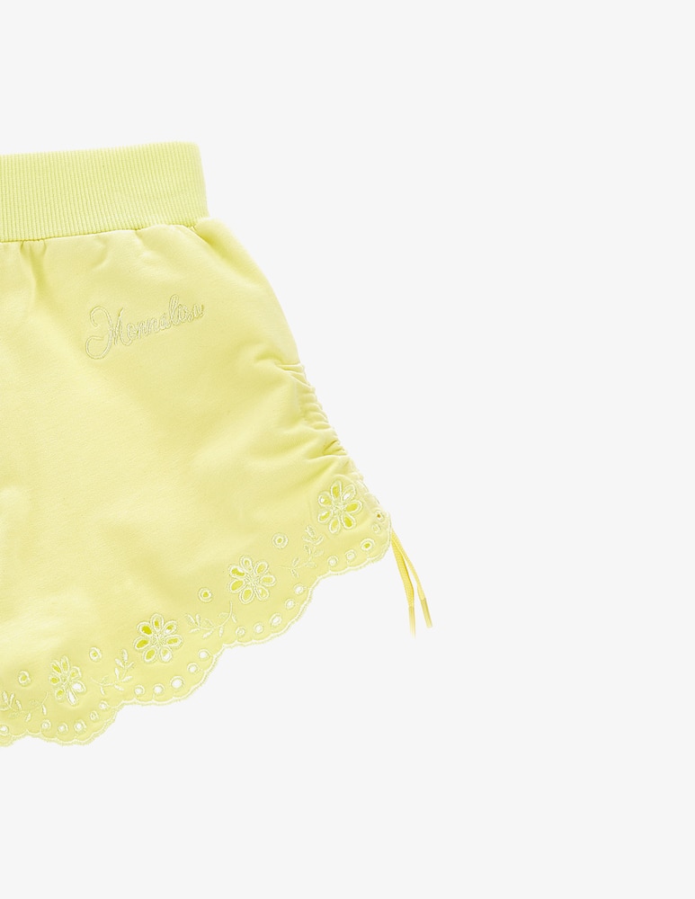 rinascente Monnalisa Shorts felpa con ricamo laser