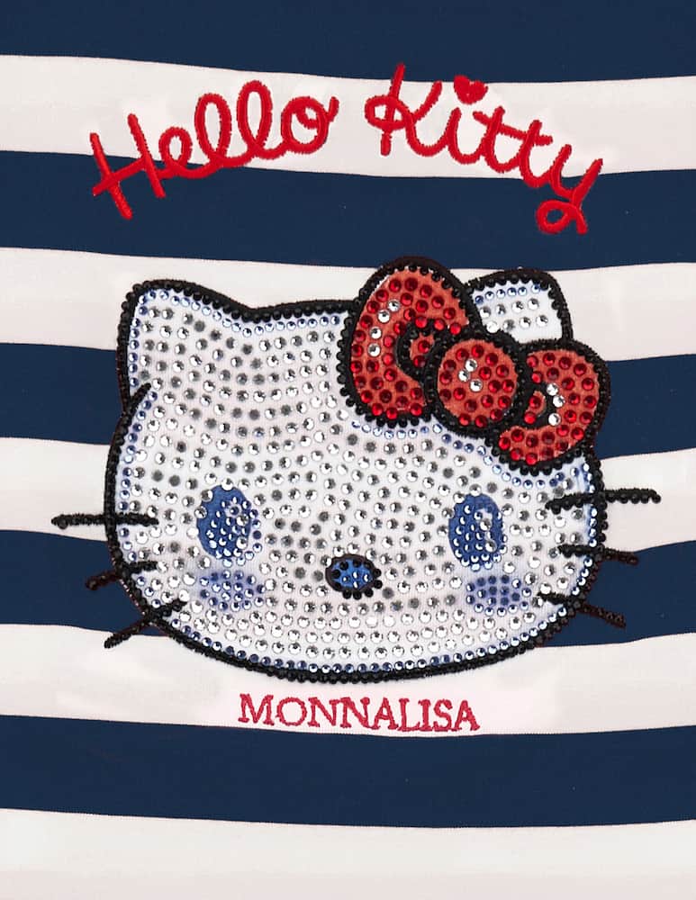 rinascente Monnalisa Hello Kitty striped t-shirt