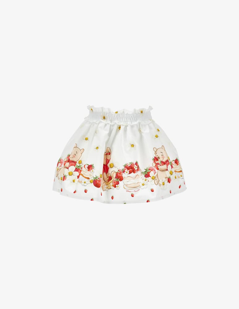 rinascente Monnalisa Pooh strawberry print skirt