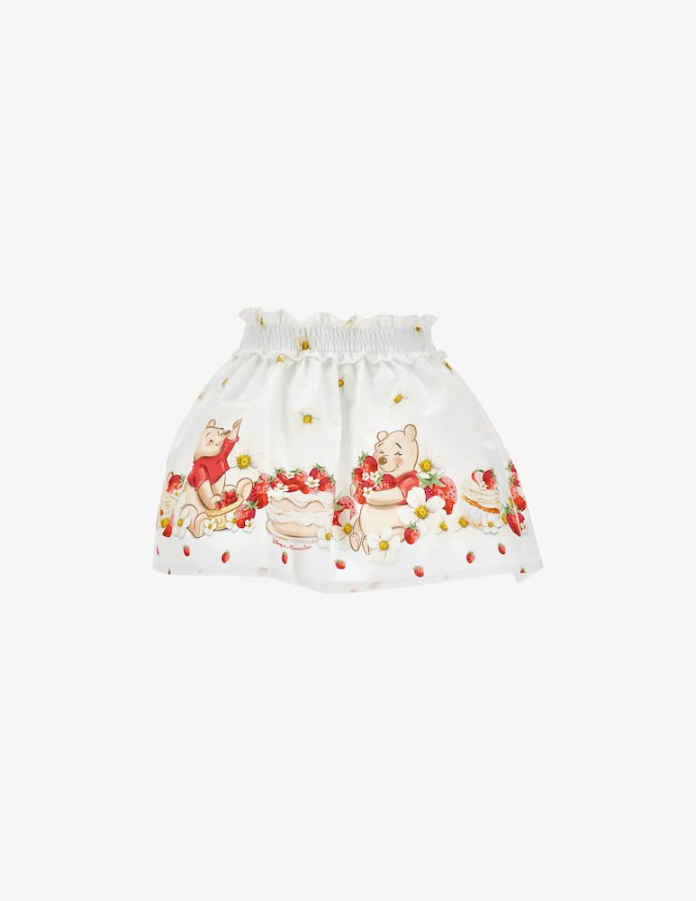 rinascente Monnalisa Pooh strawberry print skirt