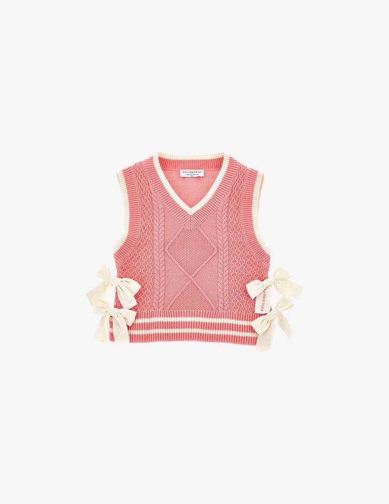 rinascente Philosophy Gilet cotone con fiocchi