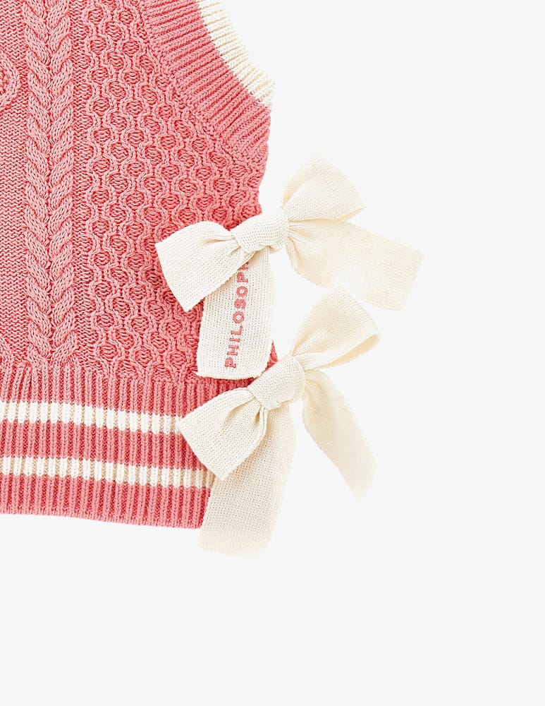 rinascente Philosophy Gilet cotone con fiocchi