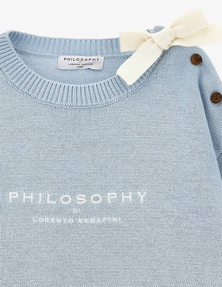 rinascente Philosophy Logo cotton jumper with bow