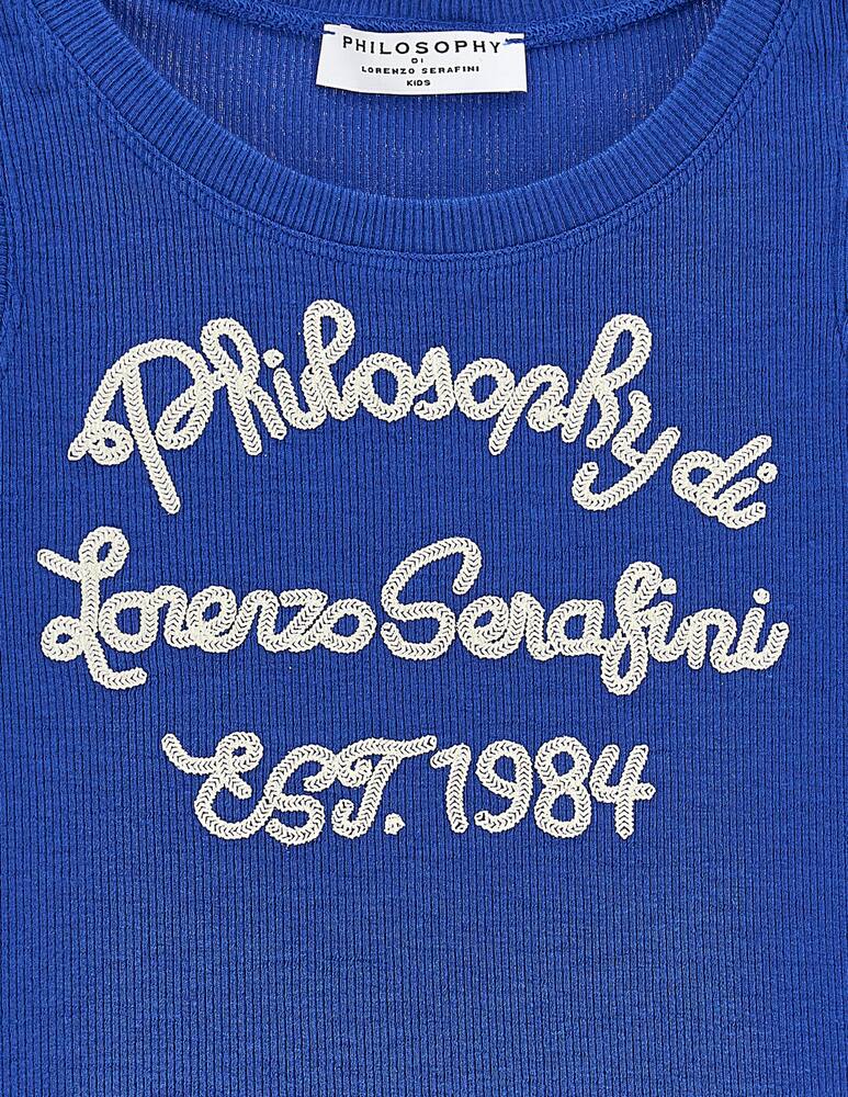 rinascente Philosophy Logo ribbed tank top