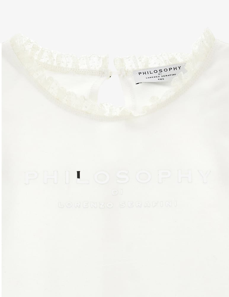 rinascente Philosophy T-shirt jersey con volant