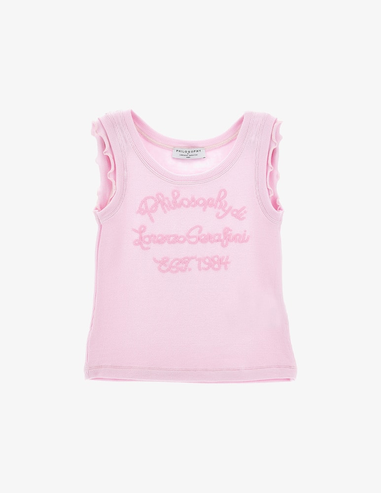 rinascente Philosophy Ribbed logo tank top