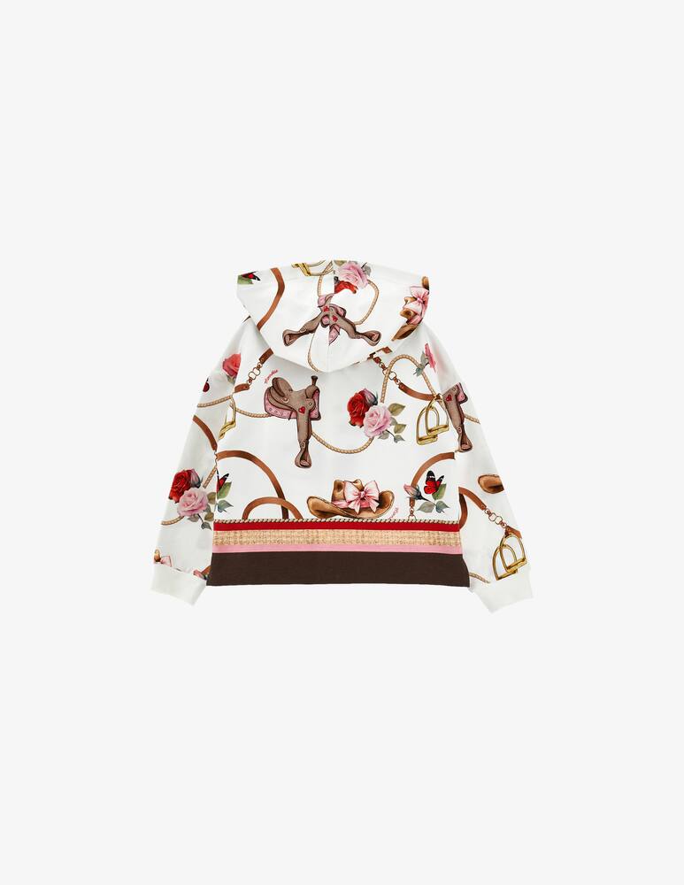 rinascente Monnalisa Printed zip-up hoodie