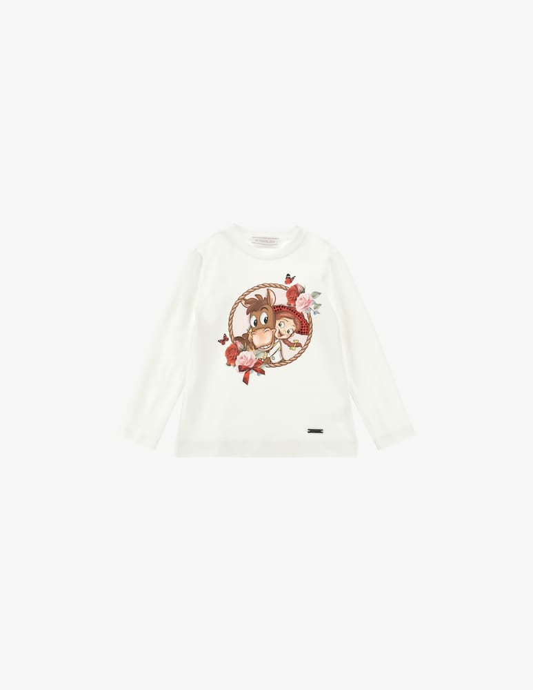 Monnalisa T-shirt jersey con stampa cowgirl - immagine 1 Monnalisa T-shirt jersey con stampa cowgirl - immagine 1