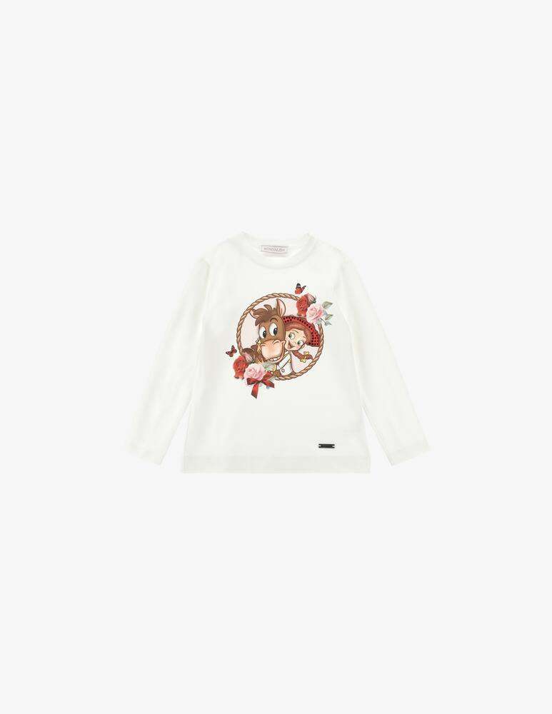 rinascente Monnalisa T-shirt jersey con stampa cowgirl