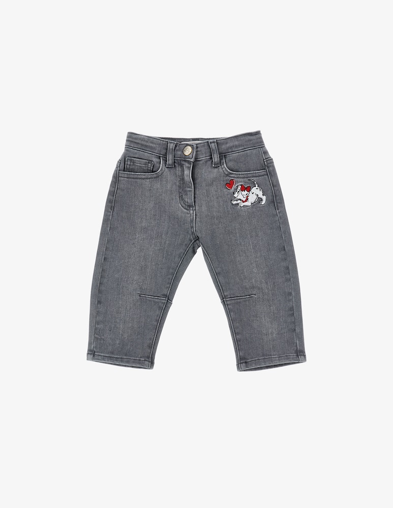 Monnalisa Jeans con ricamo Lucky Dalmatian - immagine 1 Monnalisa Jeans con ricamo Lucky Dalmatian - immagine 1