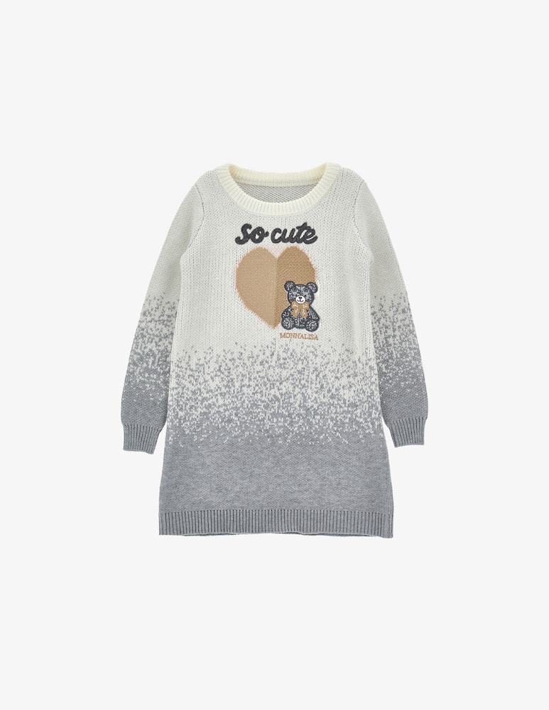 Monnalisa Abito in maglia misto lana So Cute - immagine 1