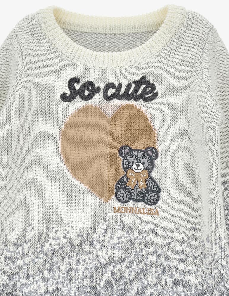 Monnalisa Abito in maglia misto lana So Cute - immagine 3