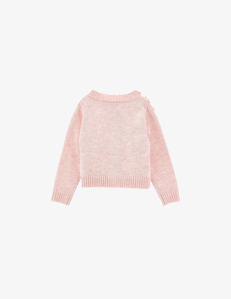 Monnalisa Cardigan con fiori 3d - immagine 2 Monnalisa Cardigan con fiori 3d - immagine 2