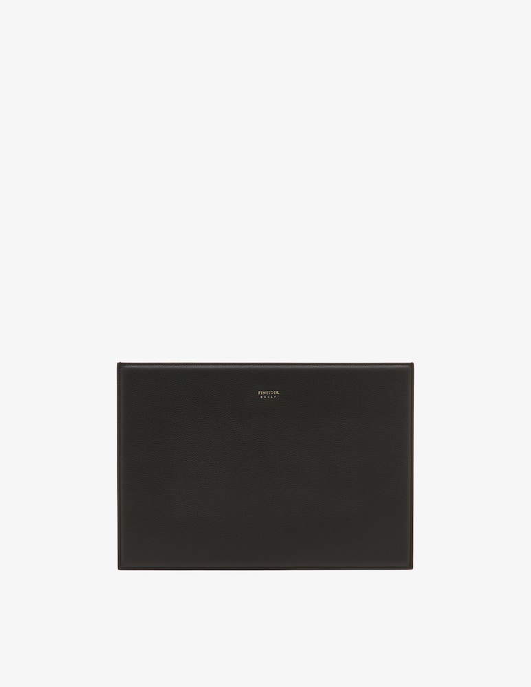 rinascente Pineider Daily 23 Grained Leather Laptop Sleeve with Pocket