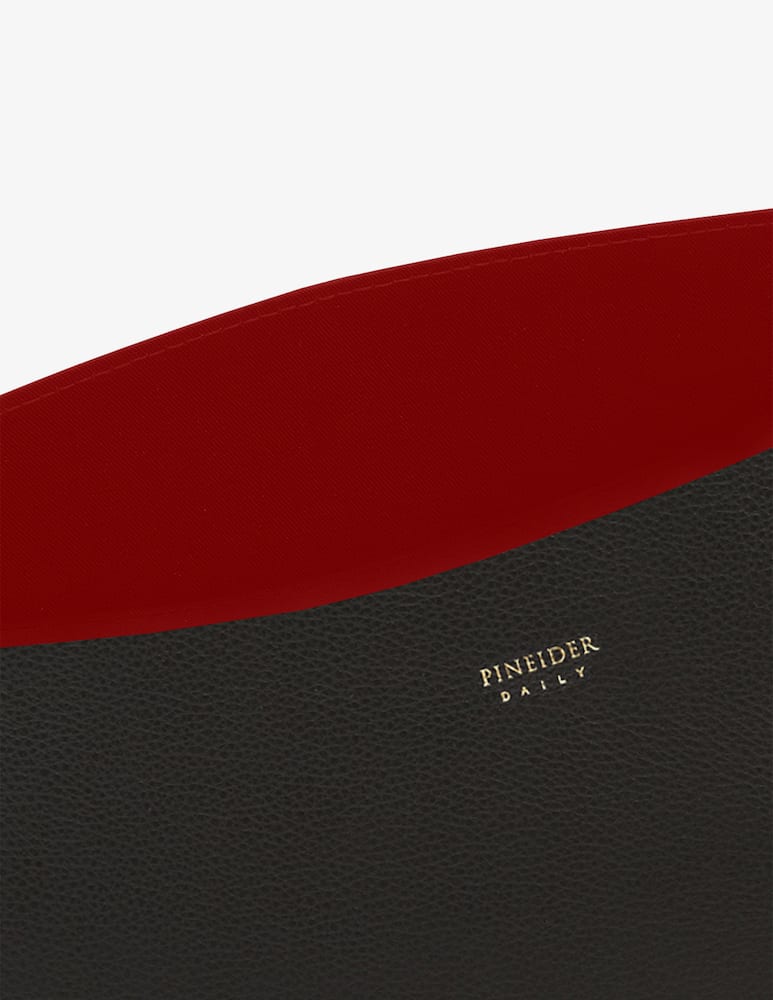 rinascente Pineider Daily 23 Grained Leather Laptop Sleeve with Pocket